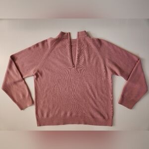Pink Sweater, Half Zip Size Small
